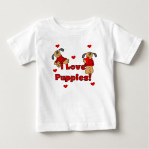 Para Bebê Eu amo o camiseta e os presentes dos filhotes de