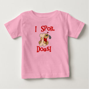 Para Bebê Eu estrago o camiseta e os presentes dos cães