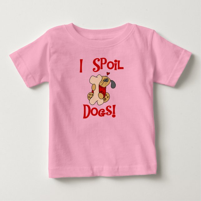 Para Bebê Eu estrago o camiseta e os presentes dos cães (Frente)
