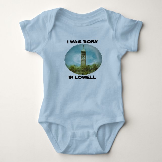 Para Bebê Eu Nasci Em Lowell Baby Body (Frente)