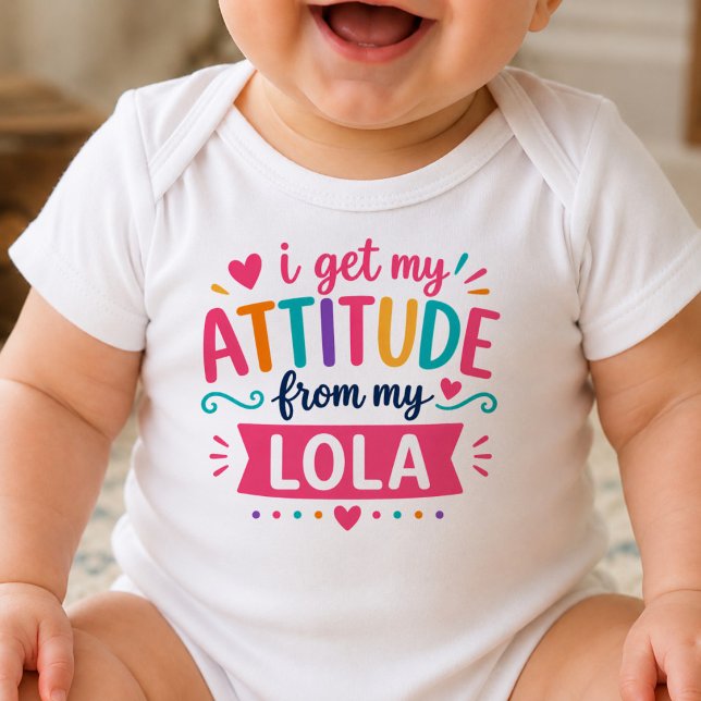 Para Bebê Eu Recebo Minha Atitude Da Minha Lola Body (Criador carregado)