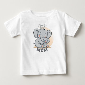 Para Bebê Eu Tenho a Melhor MÃE – Camiseta de Elefante Fofa