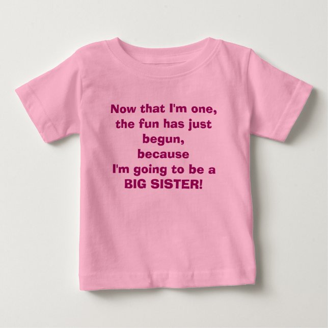 Para Bebê Eu vou ser uma camiseta da Irmã Grande (Frente)