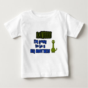 Para Bebê Eu vou ser uma camiseta de dinossauros do irmão ma