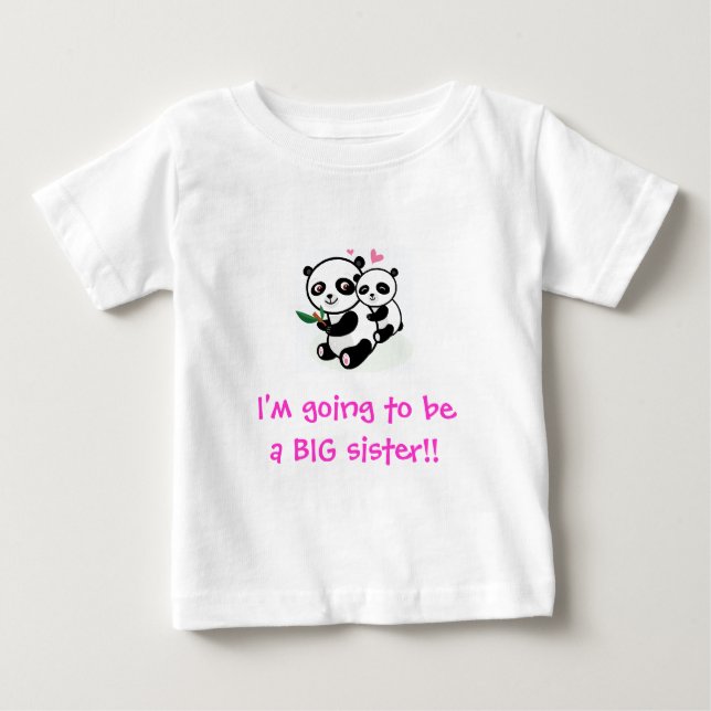 Para Bebê Eu vou ser uma camiseta irmã BIG (Frente)