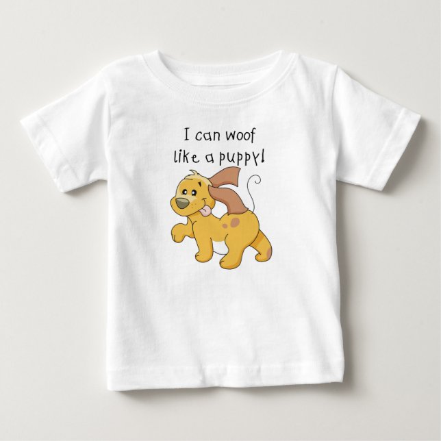 Para Bebê Eu Woof gosto do camiseta e dos presentes de um (Frente)