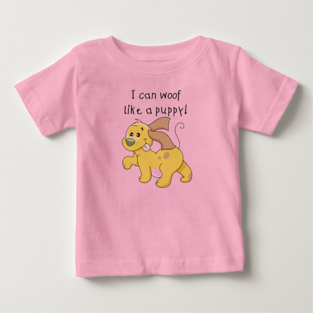 Para Bebê Eu Woof gosto do camiseta e dos presentes de um (Frente)