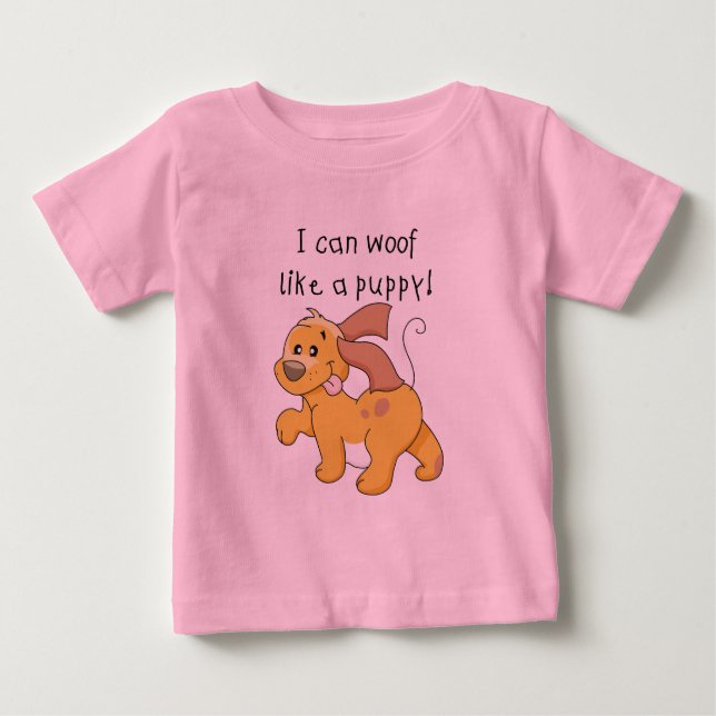 Para Bebê Eu Woof gosto do camiseta e dos presentes de um (Frente)