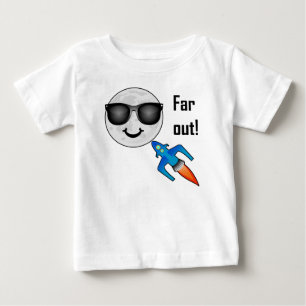 Para Bebê Far Out Design - Camiseta de Jersey Baby Fine