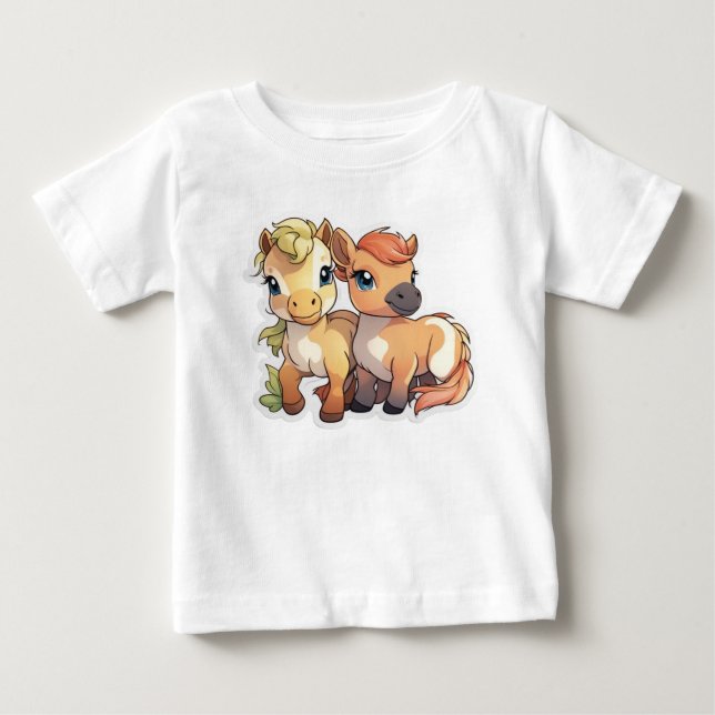 Para Bebê Felicidade é uma camiseta de pônei (Frente)