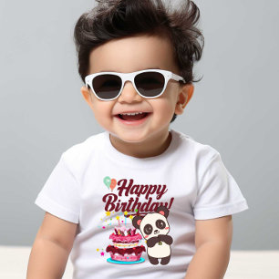 Para Bebê Feliz aniversário Bebês Crianças Camiseta Branca