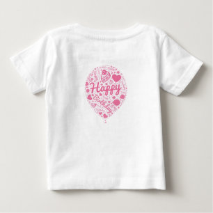 Para Bebê Feliz Aniversário Camiseta Ladu