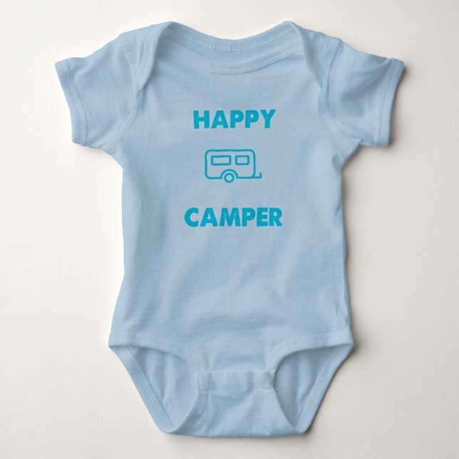 Para Bebê Feliz Camper - Baby One Piece Body Suit (Frente)