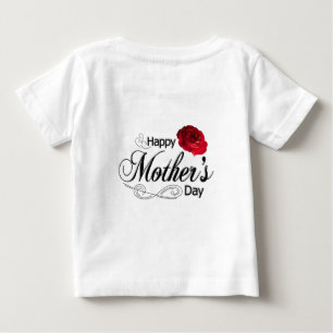 Para Bebê Feliz Dia das Mães – Camiseta Floral Tributo