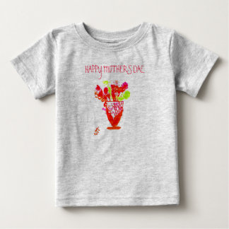 Para Bebê Feliz dia das mães/ flores'navase Camiseta