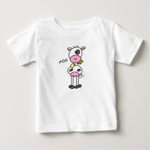 Para Bebê Figura camiseta e presentes da vara da vaca