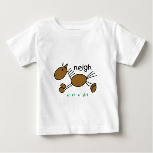 Para Bebê Figura camiseta e presentes da vara do cavalo
