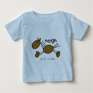 Para Bebê Figura camiseta e presentes da vara do cavalo