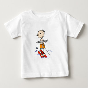Para Bebê Figura camiseta e presentes da vara do esqui