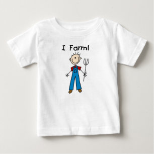 Para Bebê Figura camiseta e presentes da vara do fazendeiro