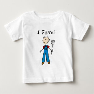 Para Bebê Figura camiseta e presentes da vara do fazendeiro