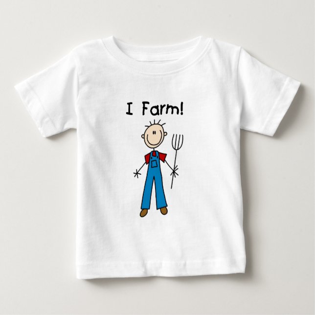 Para Bebê Figura camiseta e presentes da vara do fazendeiro (Frente)