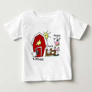 Para Bebê Figura camiseta e presentes da vara dos animais de