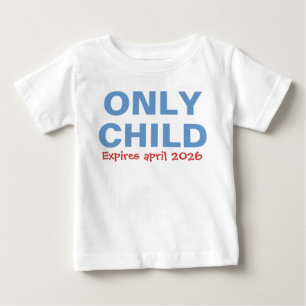 Para Bebê Filho Único Expirando Azul Engraçado Camiseta do I