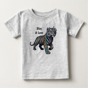 Para Bebê Fique uma linda camiseta cinza tribal ornada de ti