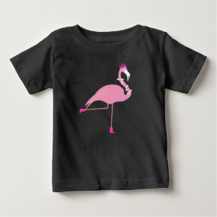 Para Bebê Flamingo Rosa - Camiseta Baby Fine Jersey 