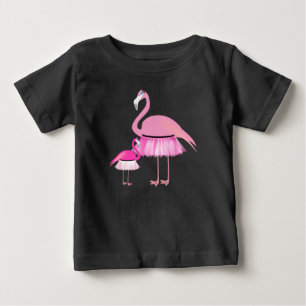Para Bebê Flamingo Rosa - Camiseta Baby Fine Jersey 