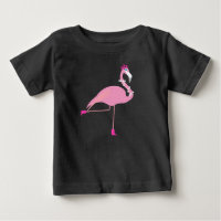 Flamingo rosa -  de camiseta do Baby Fine Jersey