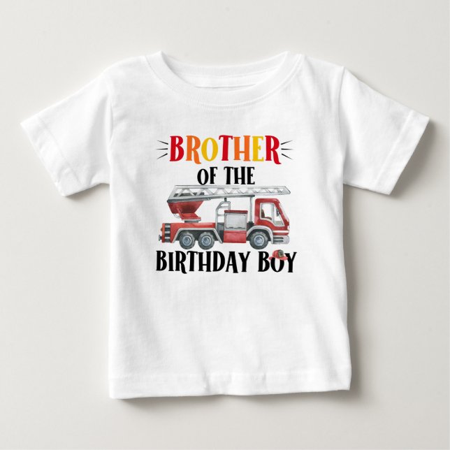 Para Bebê Fogo Irmão Da Camiseta De Nascimento (Frente)
