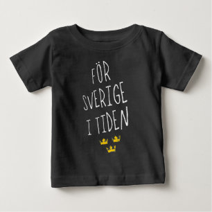 Para Bebê För Sverige mim camiseta sueco da divisa de Tiden