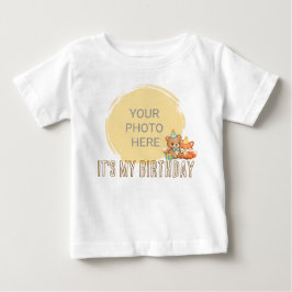Para Bebê Foto Personalizada É Meu Aniversário | Camiseta do
