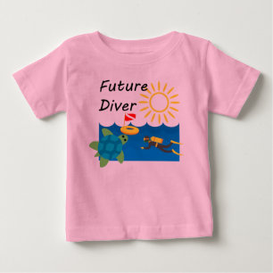 Para Bebê Futuro Design de Mergulhador - Camiseta de Jersey 