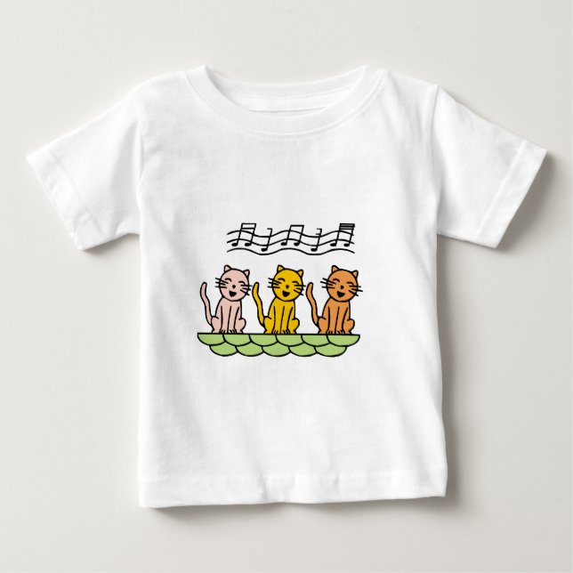 Para Bebê Gatos do canto camiseta e presentes (Frente)