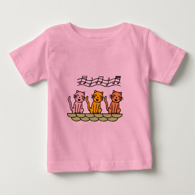 Para Bebê Gatos do canto camiseta e presentes (Frente)