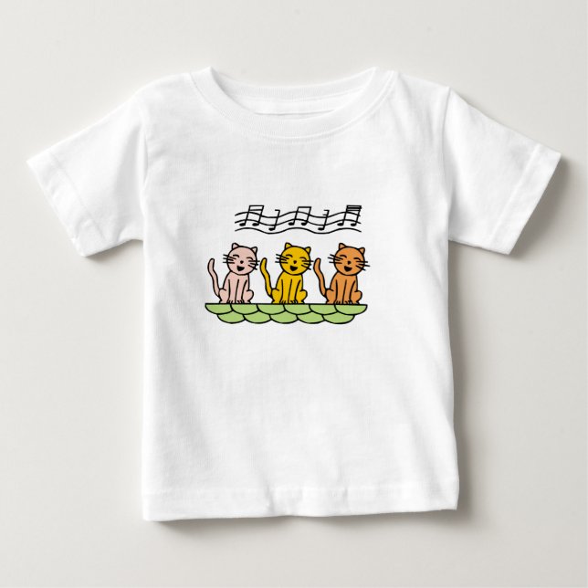 Para Bebê Gatos do canto camiseta e presentes (Frente)