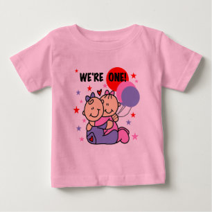 Para Bebê Gêmeos Somos um Camiseta de aniversário e presente