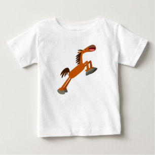 Para Bebê Giddyup, Horsey! Camiseta Cartoon Horse Baby T Shi