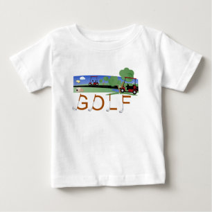 Para Bebê Golfe com o camiseta e os presentes dos carros de