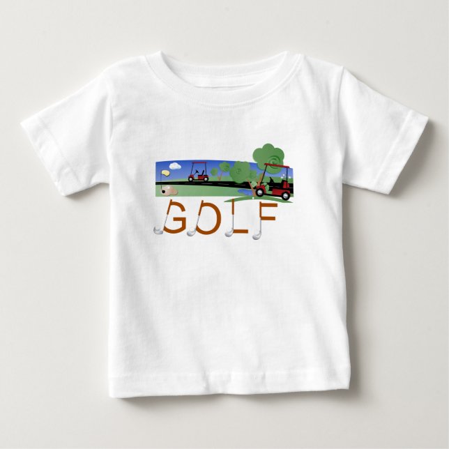 Para Bebê Golfe com o camiseta e os presentes dos carros de (Frente)