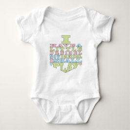 Para Bebê Hanukkah Baby Body Suit "DREIDEL PLAY"