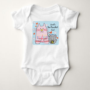 Para Bebê Hanukkah Baby Jersey Body Suit/Cat and Mouse