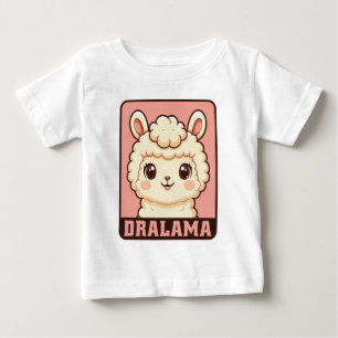 Para Bebê Ilustração de lhama fofa em camiseta
