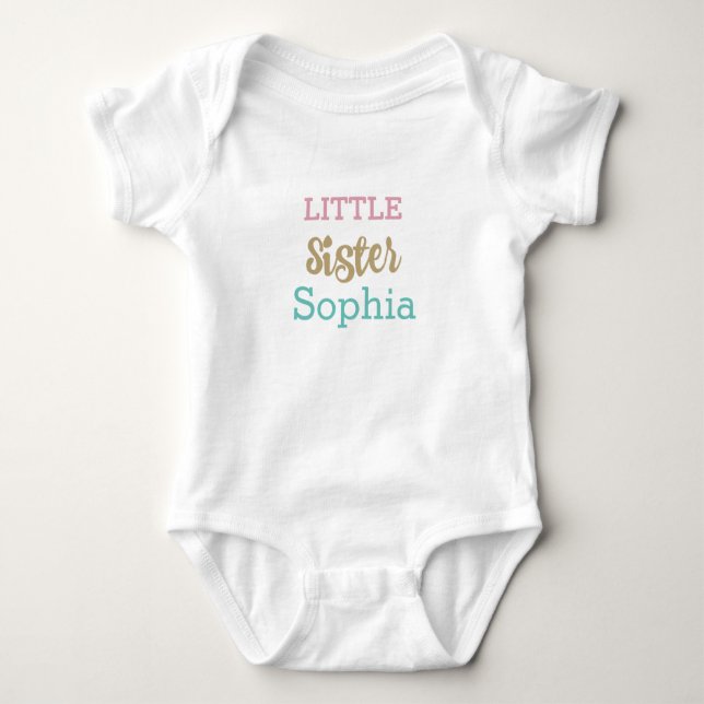 Para Bebê IRMÃZINHA PERSONALIZADA body  (Frente)