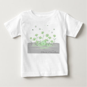 Para Bebê Jardim Florido Verde – Camiseta Infantil Fresca de