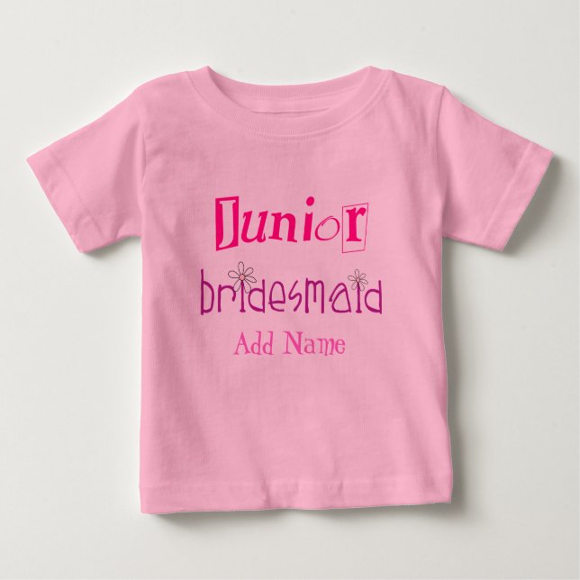 Para Bebê Junior Bridesmaid Camiseta (Frente)