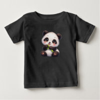 Kawaii Panda com Bambu | Camiseta Gráfica Unissex